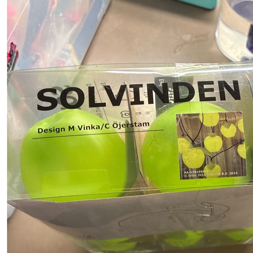 IKEA Solvinden Green Apple‎ 12 Light Covers Cute Kitschy new in box READ